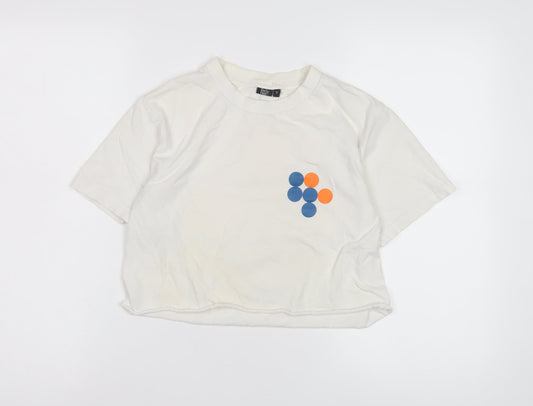 Forty Two White Graphic Unisex T-Shirt, Size S