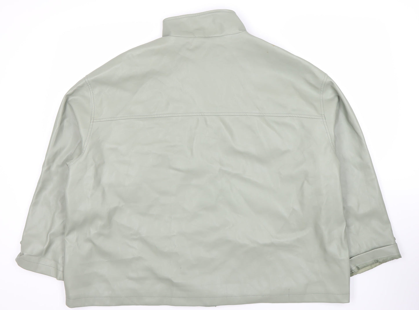 ASOS Women's Grey Jacket Snap Closure Size 18