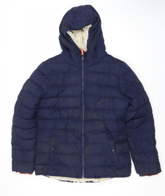 Johnnie b Boys' Blue Puffer Jacket 16 with Hood