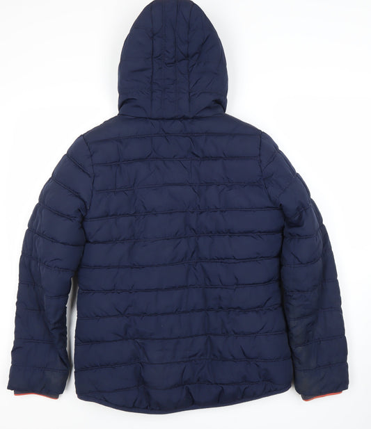 Johnnie b Boys' Blue Puffer Jacket 16 with Hood