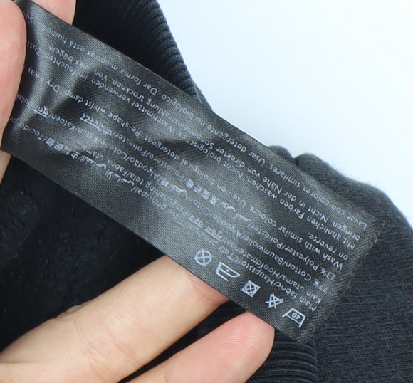 Jack Wills Men's Black Hoodie Logo Pullover L