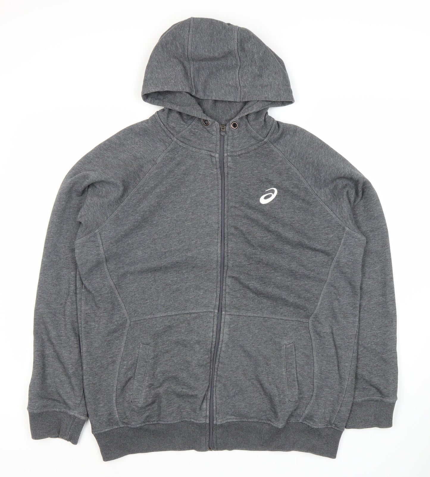 Asics Men's Grey XL Full Zip Hoodie