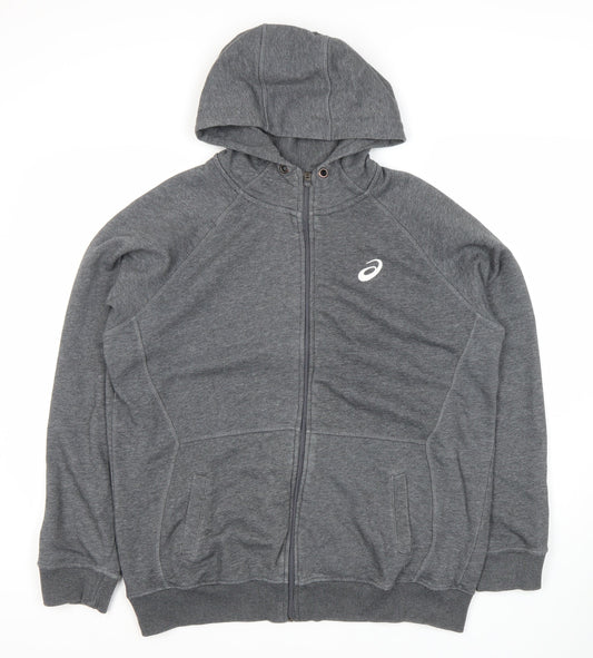 Asics Men's Grey XL Full Zip Hoodie
