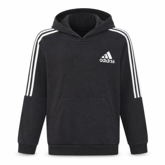 Adidas Boys Black Pullover Hoodie Size 13-14 Years