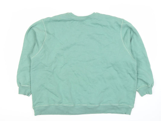 Unisex Green XL Crew Neck Sweatshirt, Casual Comfort