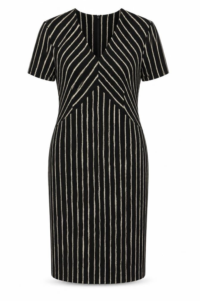 Country Casuals Women's Black Striped Dress Size 12