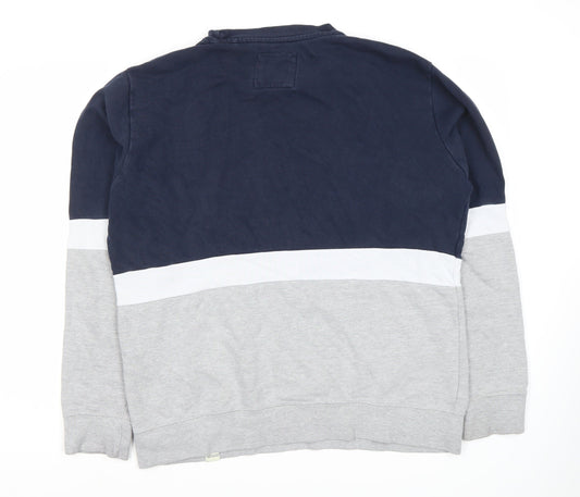 Pull&Bear Men's Sweatshirt Blue Grey L Pullover