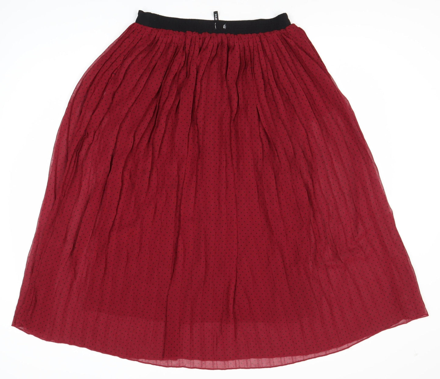Superdry Women's Red Pleated Midi Skirt Size 10