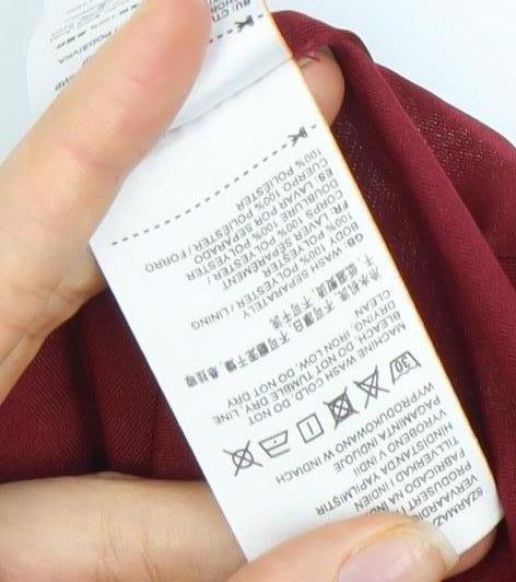 Superdry Women's Red Pleated Midi Skirt Size 10