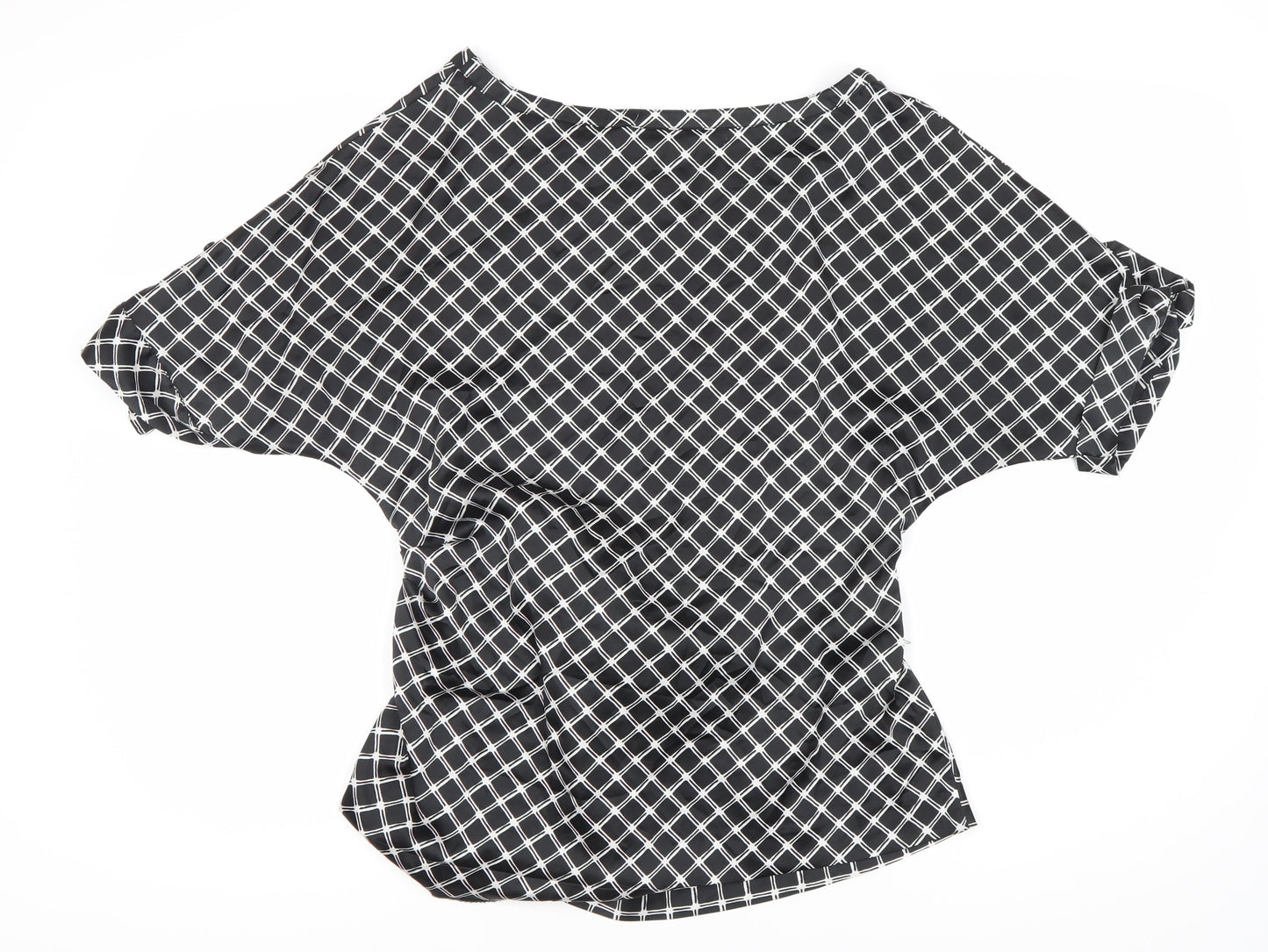 New York & Company Women's Black Geometric Blouse, M