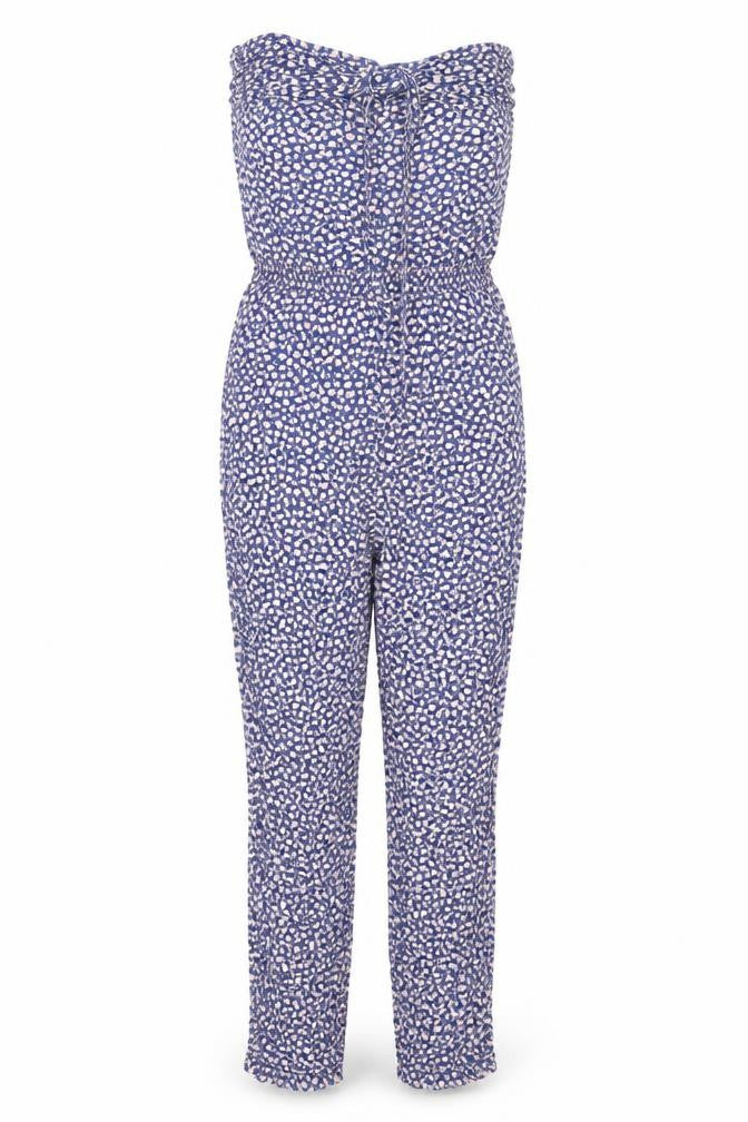 Accessorize Women's Blue Floral Jumpsuit, Size S