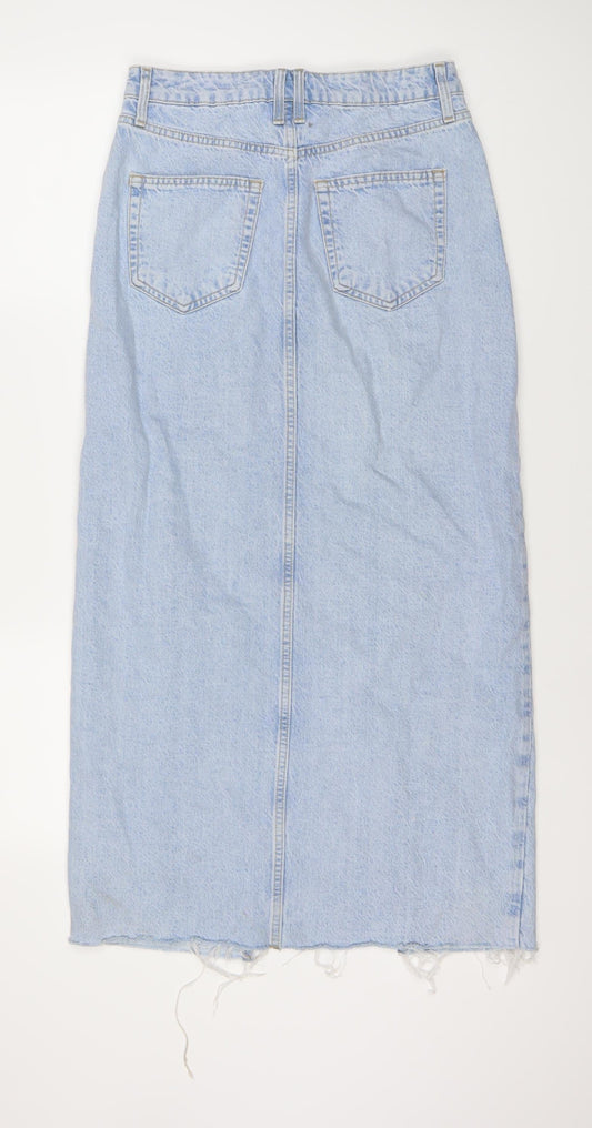 River Island Women's Blue Midi Denim Pencil Skirt, Size 8