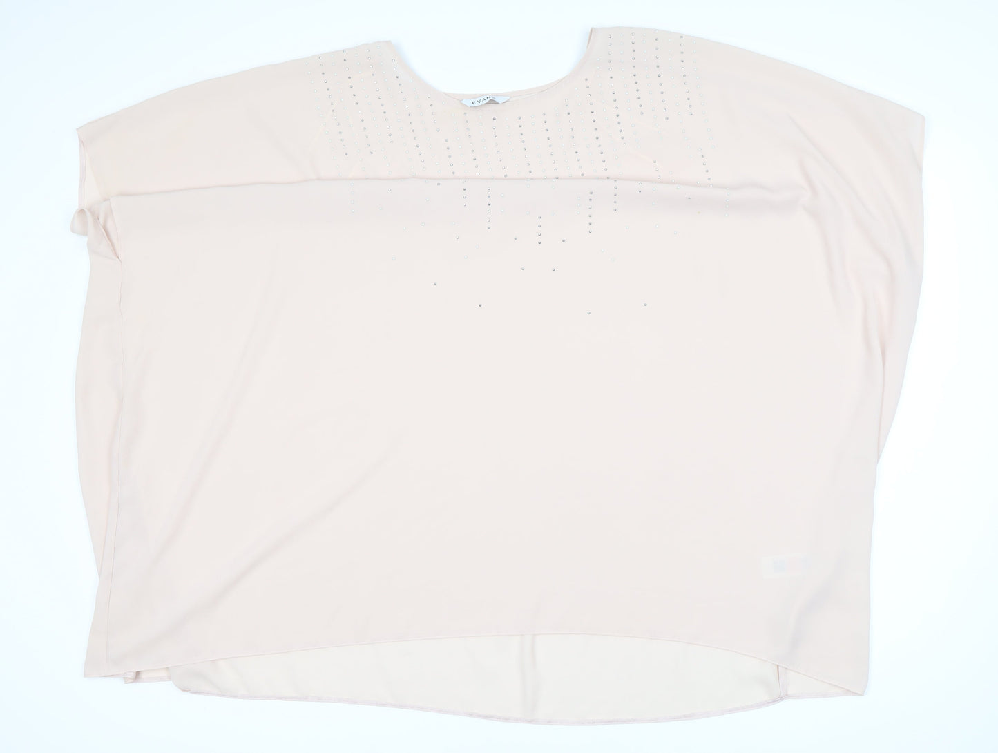 Evans Women's Beige Polyester Boat Neck Top