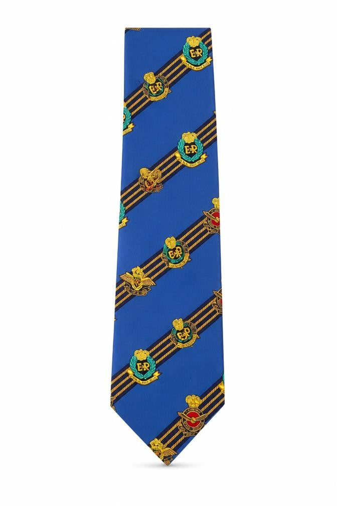 Angelo Litrico Men's Blue Silk Tie, Geometric, One Size