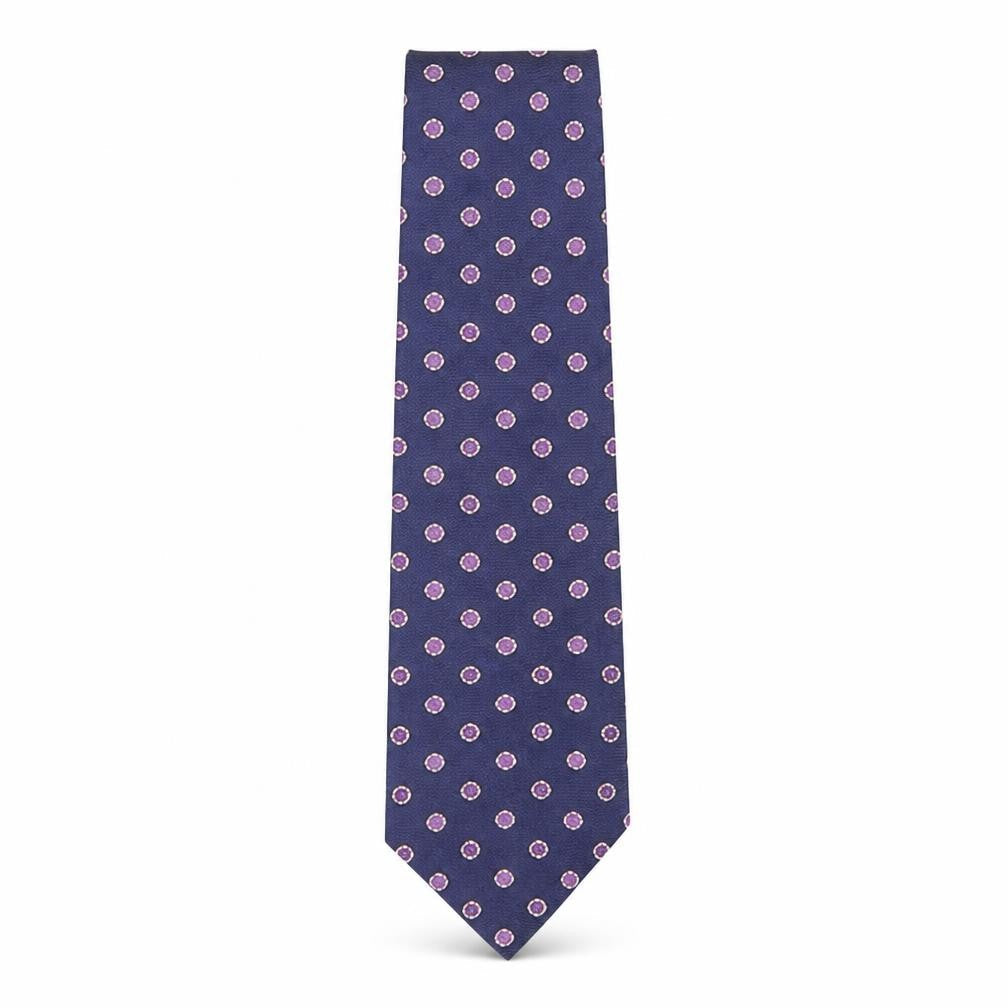 Benjamin James Men's Silk Blue Polka Dot Tie
