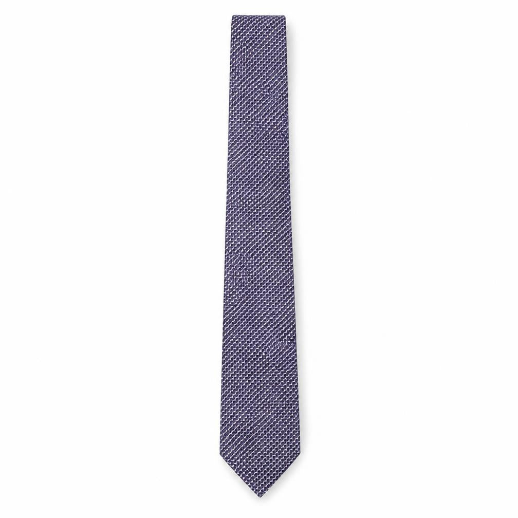 Chester Men's Purple Geometric Slim Silk Tie