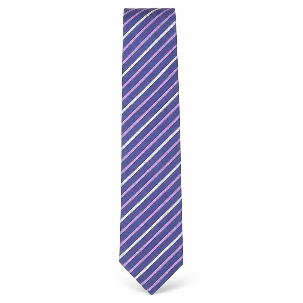 T.M.Lewin Purple Silk Striped Men's Tie