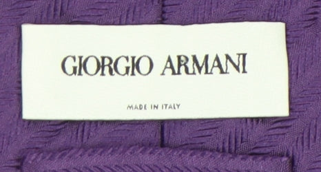 Giorgio Armani Men's Purple Silk Tie