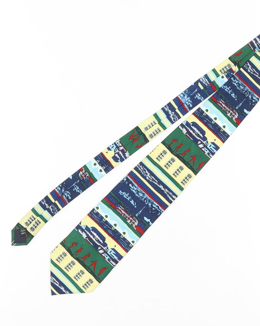 Vintage Multicoloured Men's Tie - Polyester Handmade