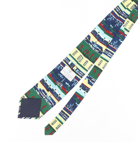 Vintage Multicoloured Men's Tie - Polyester Handmade