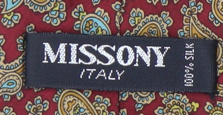 Missoni Men's Silk Paisley Tie in Red, Blue & Gold