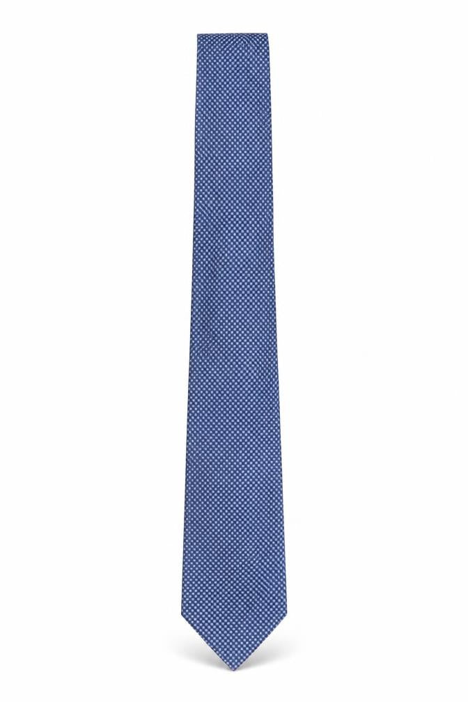Marks and Spencer Men's Blue Silk Geometric Tie One Size