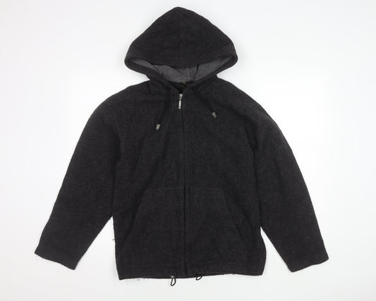 Marks and Spencer Men's Grey Hooded Jacket Size S