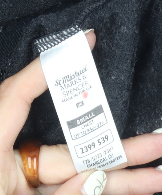 Marks and Spencer Men's Grey Hooded Jacket Size S