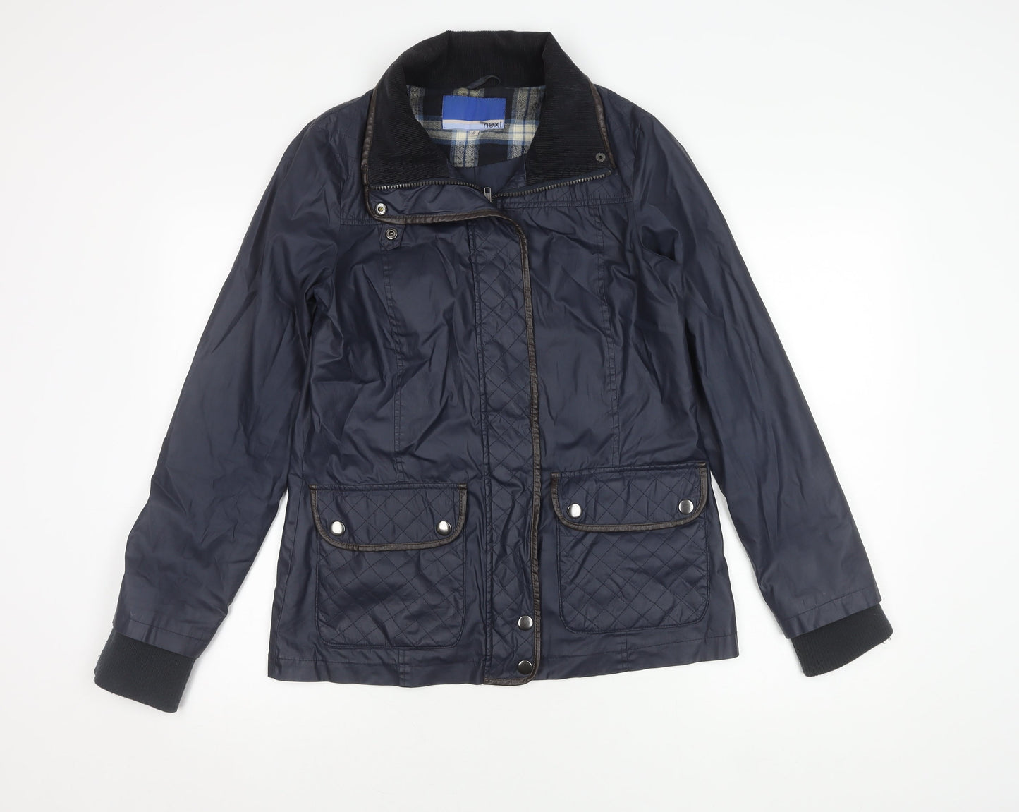 Next Women's Blue Quilted Jacket, Size 8