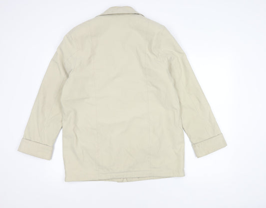 EWM Women's Beige Mid-Length Button Coat Size 12