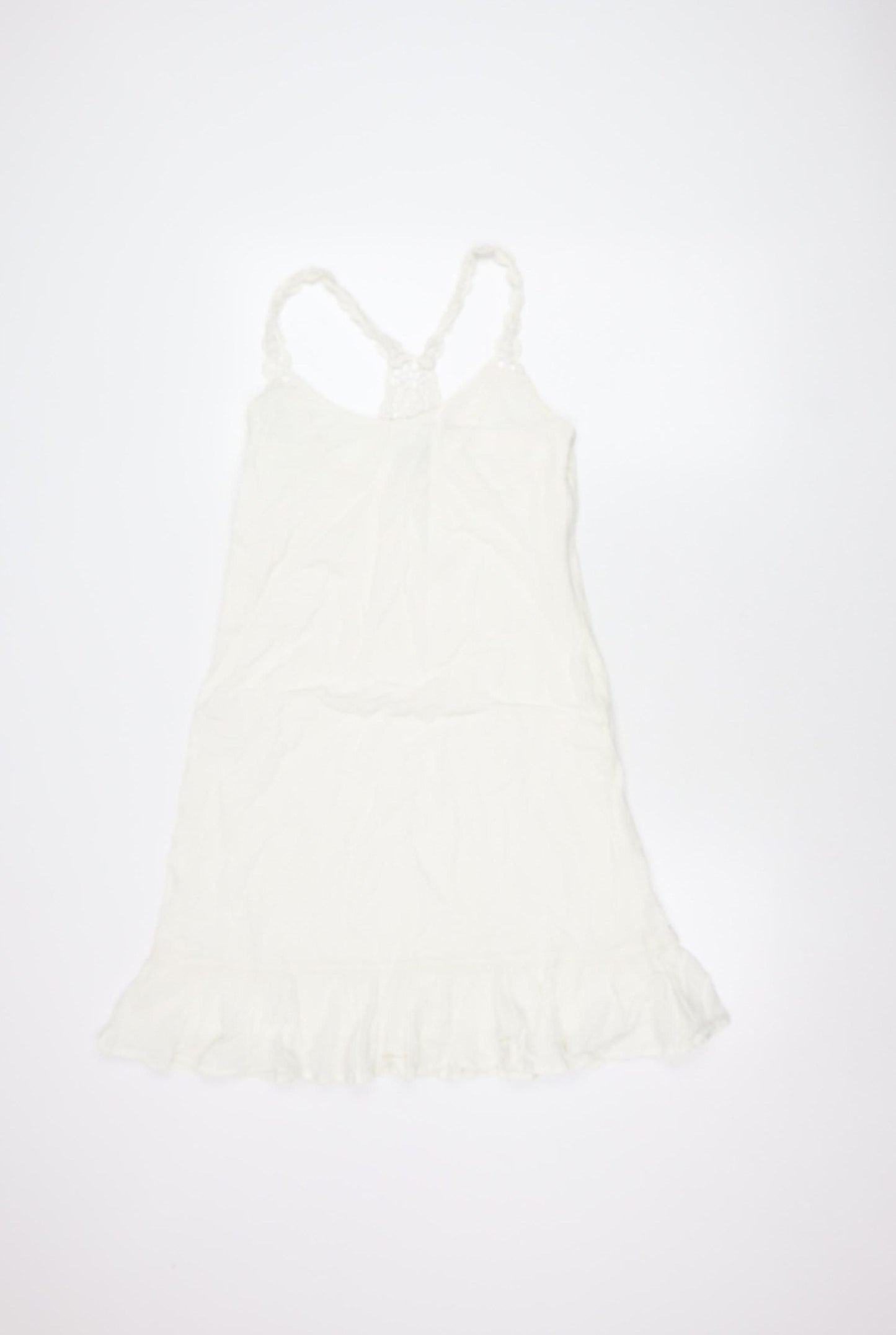 Esprit Women's White Cotton Slip Dress - Size 8