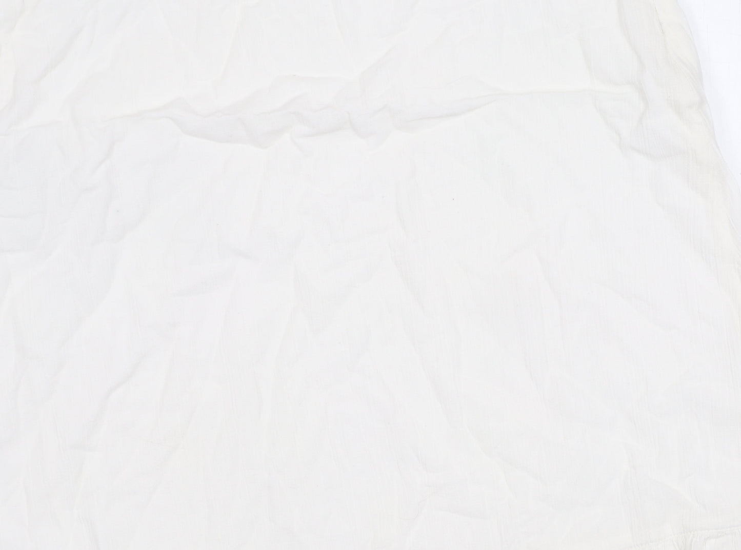 Esprit Women's White Cotton Slip Dress - Size 8