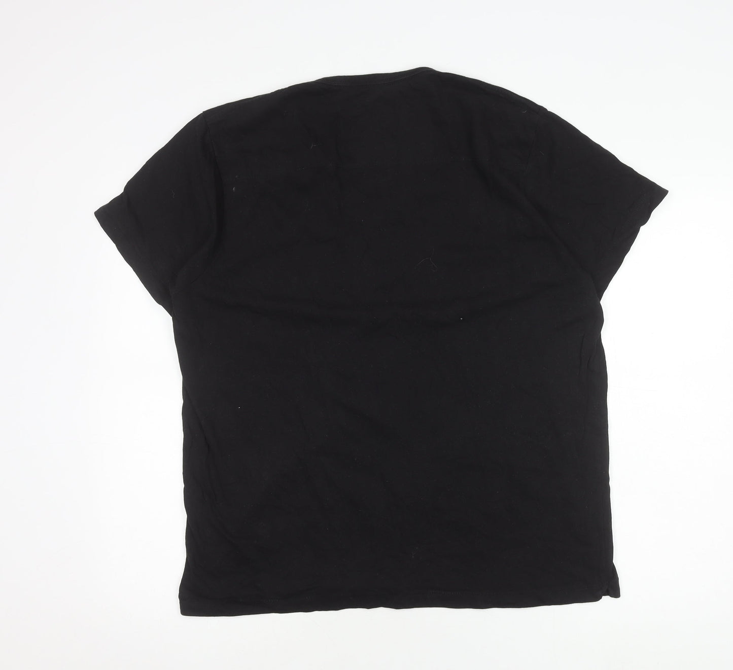 French Connection Men's Black T-Shirt 2XL Short Sleeve