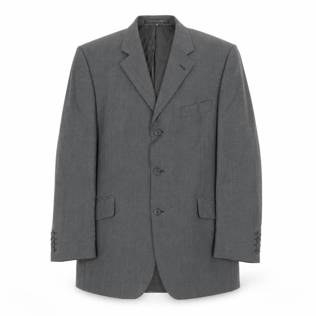 Mens 42 Chest Regular Jeff Banks Grey Four-Button Blazer