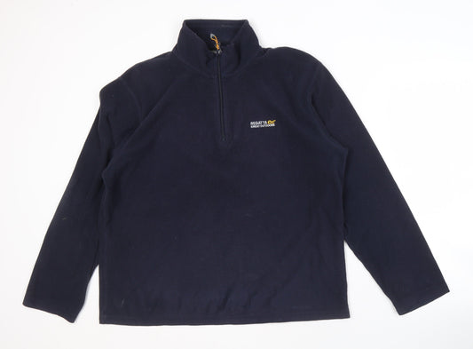 Regatta Men's Black Sweatshirt L 1/4 Zip Fleece
