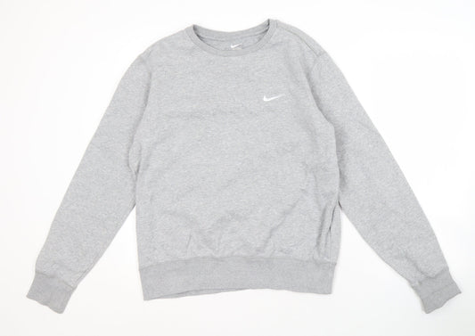 Nike Men's Grey Pullover Sweatshirt M with Logo