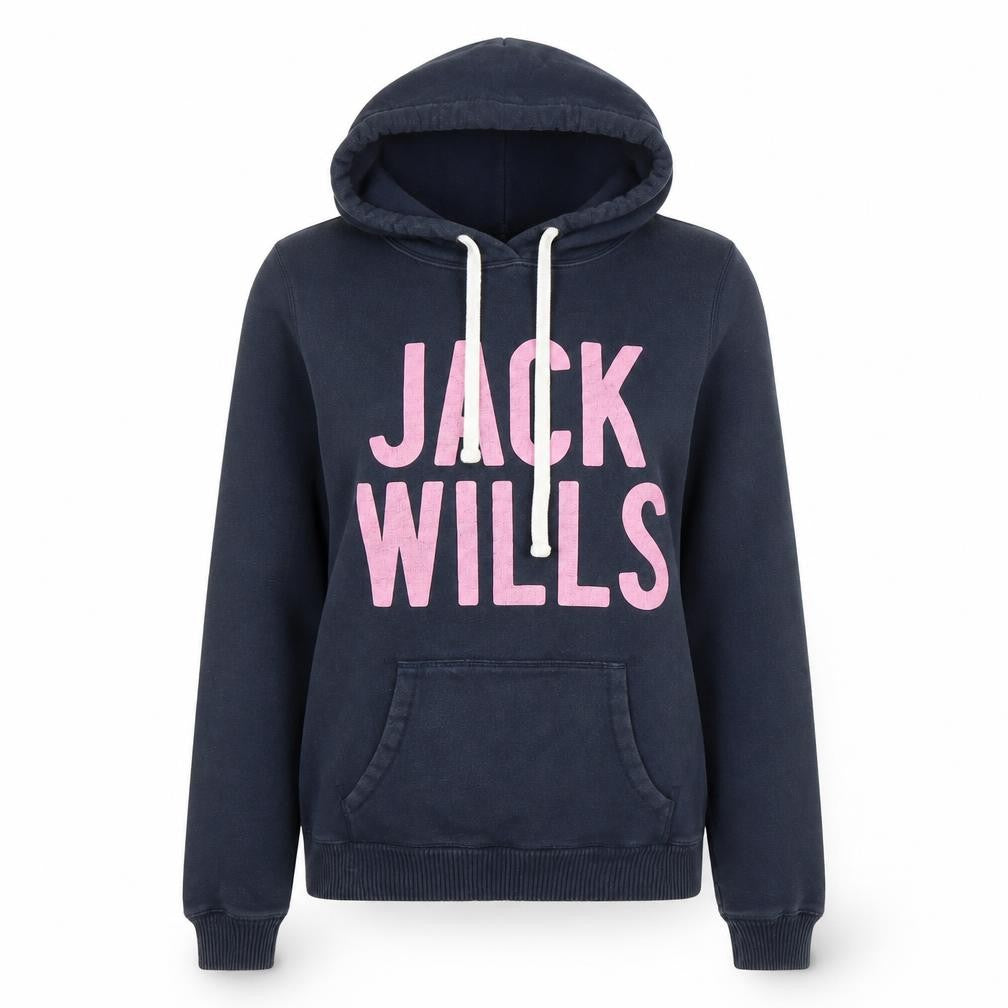 Womens UK 8 Regular Jack Wills Blue Pullover Hoodie