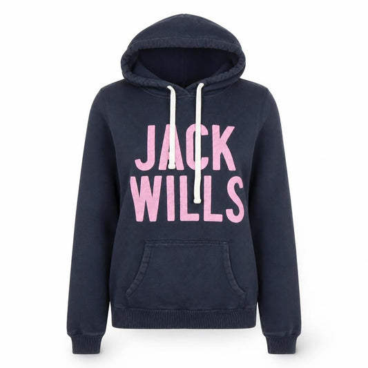 Womens UK 8 Regular Jack Wills Blue Pullover Hoodie