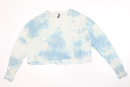 Sweaty Betty Women's Blue Tie-Dye Pullover Sweatshirt - L