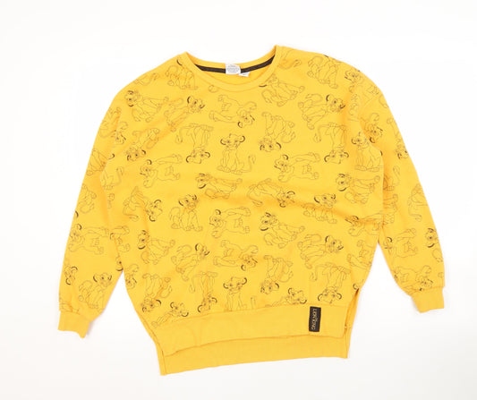 Disney Women's Yellow Lion King XS Pullover Sweatshirt