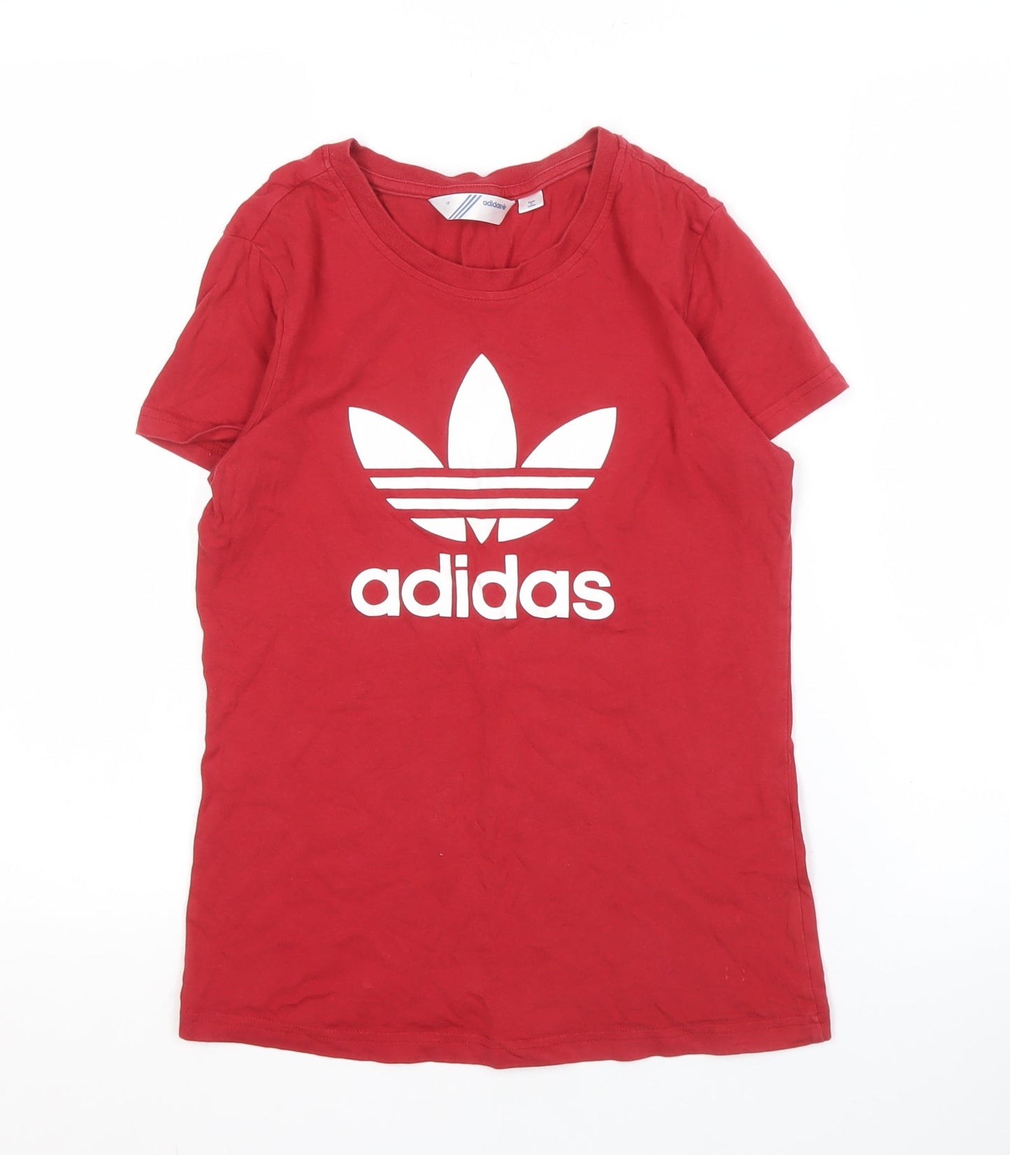 Adidas Women's Red T-Shirt, Size 12, Casual Style