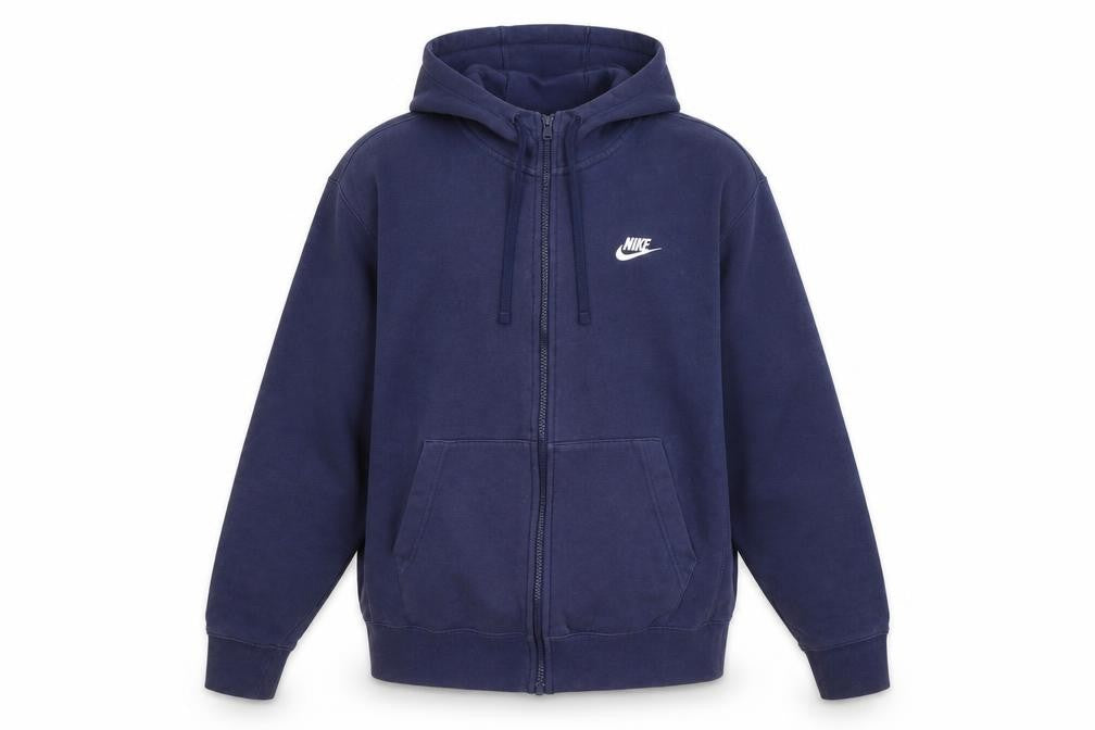 Mens UK S Regular Nike Blue Full Zip Hoodie