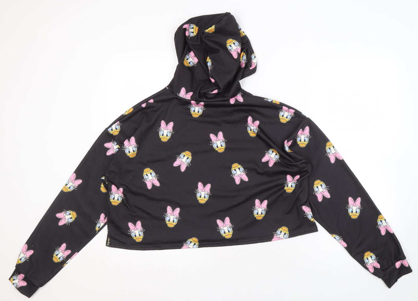 Disney Women's Black Cartoon Hoodie Size 14