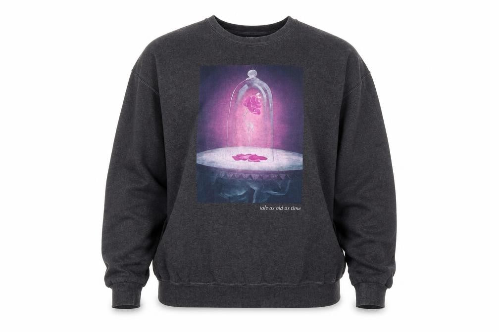 Womens UK 2XL Regular Disney Princess Grey Pullover Sweatshirt