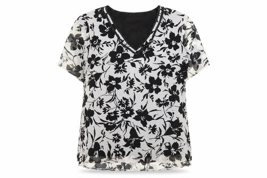 Womens UK Size 16 Ann Harvey Black Viscose Blouse