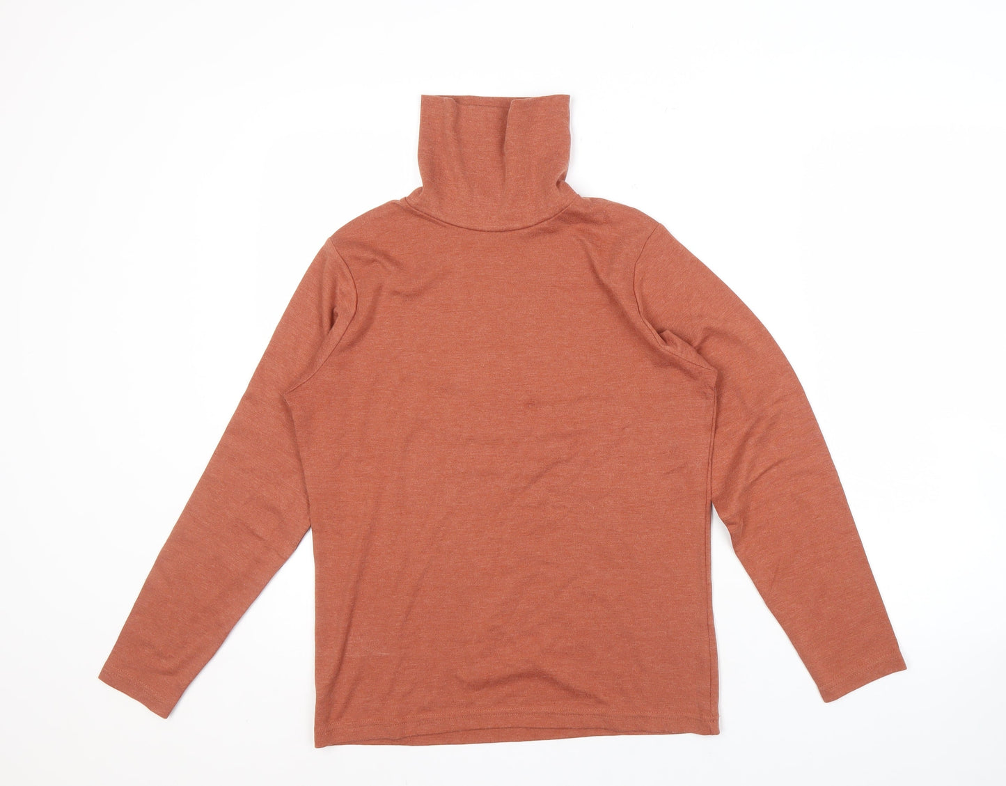 ISLE Women's Brown Roll Neck Long Sleeve Top, Size S