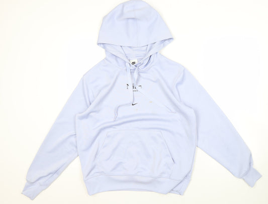 Nike Men's Blue Pullover Hoodie S with Logo