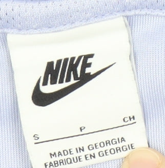 Nike Men's Blue Pullover Hoodie S with Logo