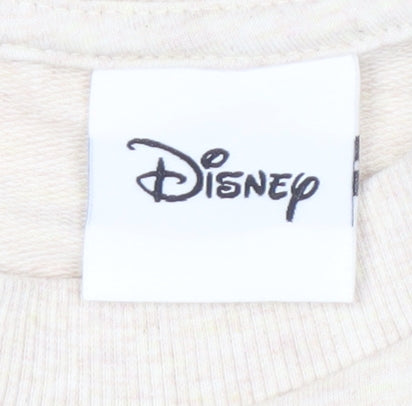 Disney Women's Beige Mickey Mouse Pullover Sweatshirt, Size 18