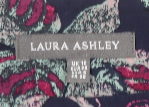 Laura Ashley Women's Floral Top, Size 10, Boat Neck